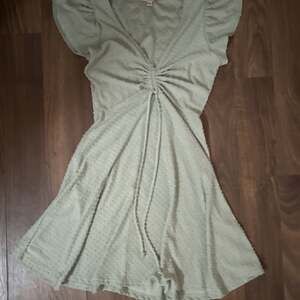 Rolla Coster Sage Green Flutter Sleeve V-Neck Mini Dress